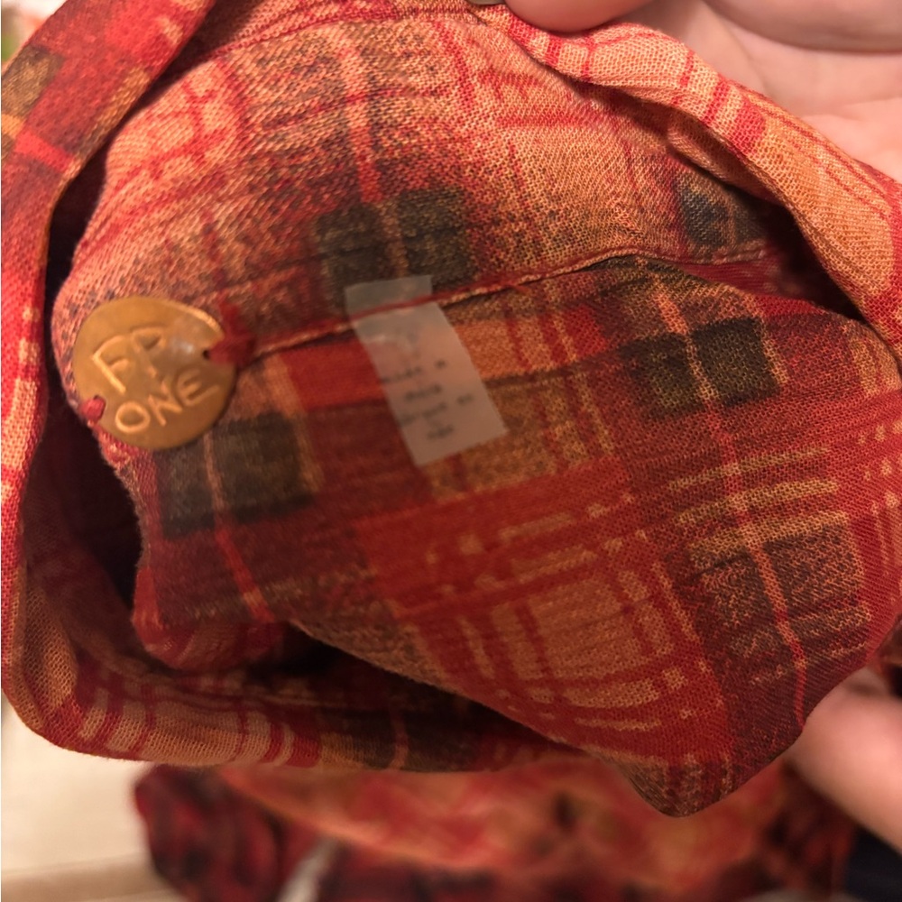 Free People Festival Oversized Plaid Button-Down Shirt - Picture 4 of 5